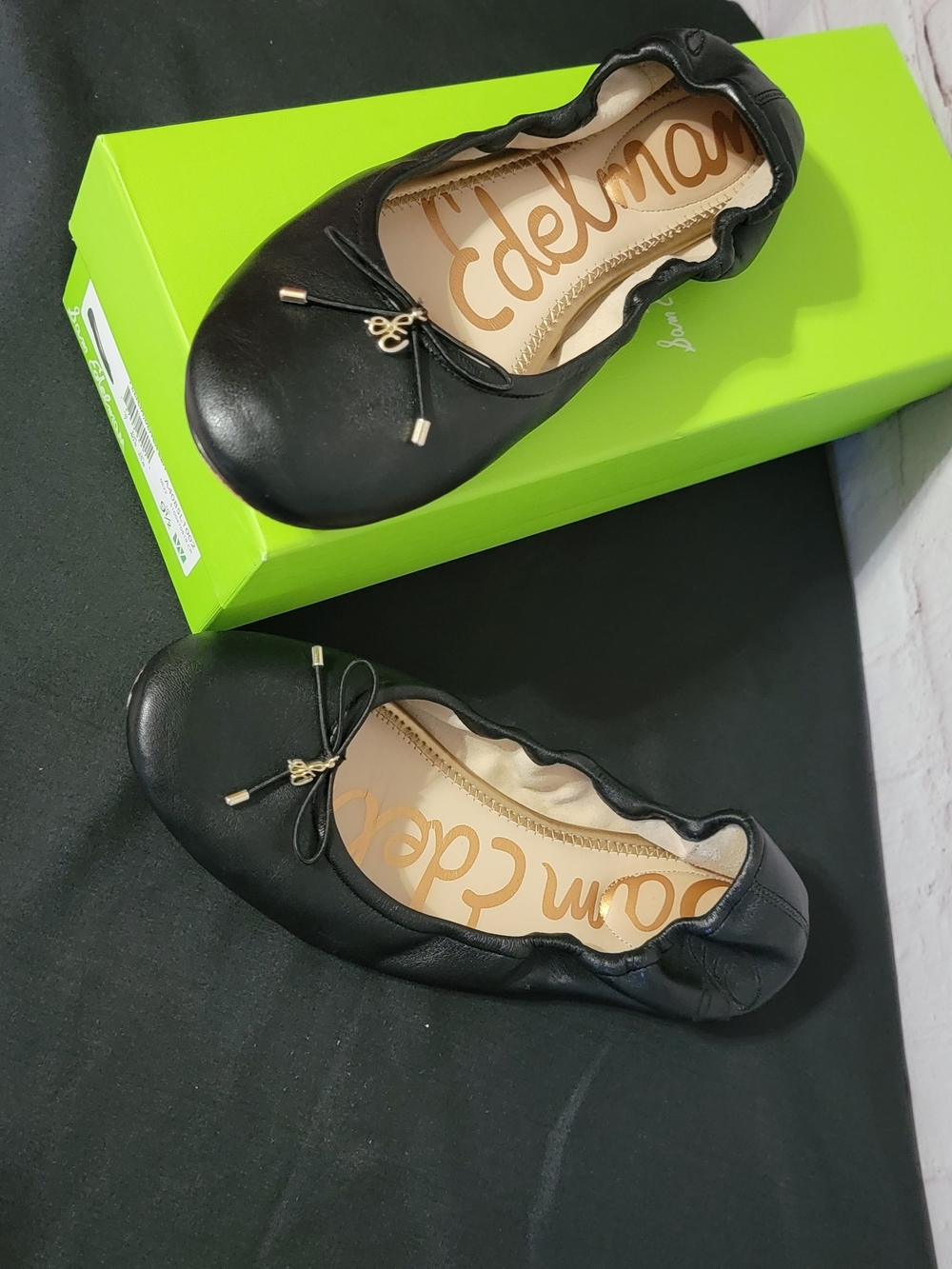Sam Edelman Women's Black Leather Felicia Ballet Flats 9.5W